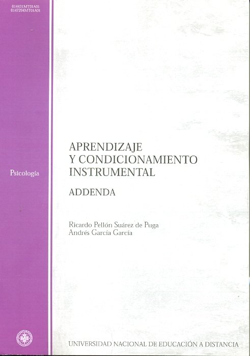 Aprendizaje y condicionamiento instrumental. Adenda