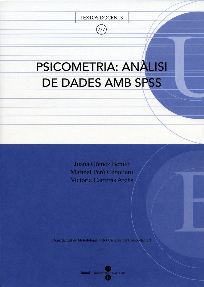 Psicometria: an�lisi de dades amb SPSS