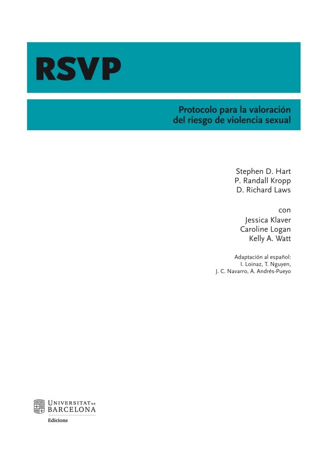 RSVP. Protocolo para la valoraci�n del riesgo de violencia sexual