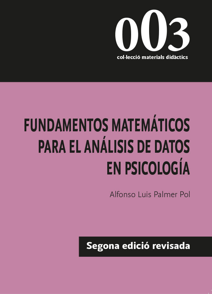 Fundamentos matem�ticos para el an�lisis de datos en psicolog�a