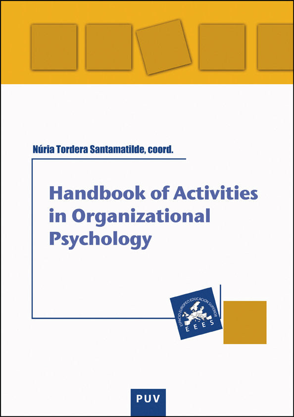 Handbook of activities in organizational psychology