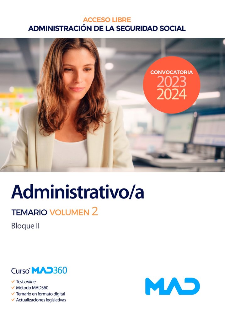ADMINISTRATIVO A SEGURIDAD SOCIAL TEMARIO VOL 2 2023