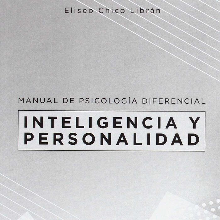 Manual de Psicolog�a Diferencial: Inteligencia y personalidad