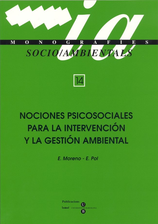 Nociones psicosociales para la intervenci�n y la gesti�n ambiental