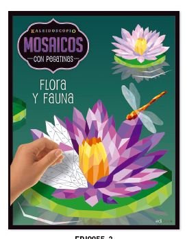 KALEIDOSCOPIO- MOSAICOS CON PEGATINAS ADULTOS- FLORA Y FAUNA
